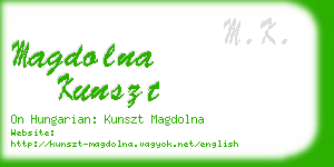 magdolna kunszt business card